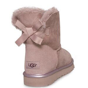 UGG CLASSIC MINI BAILEY BOW II METALLIC DUSK BOOT USA 7/UK 5.5/EU 38